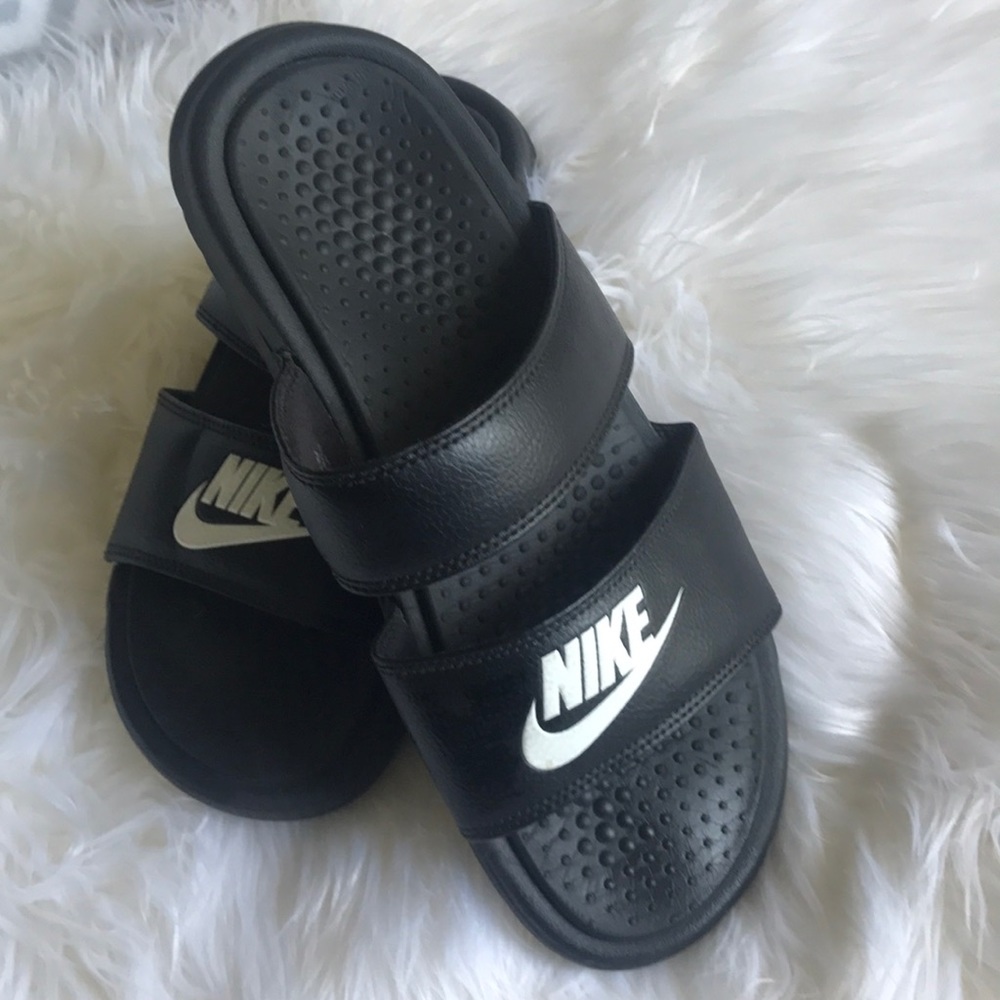 Black Nike Slides
